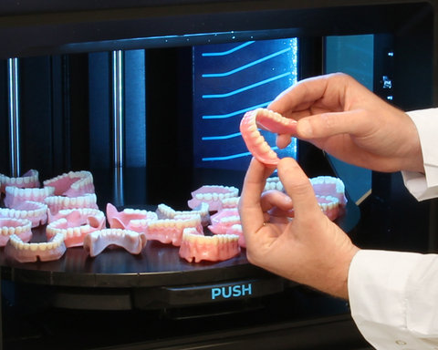 Stratasys Introduces First Monolithic, Multi-Color 3D-Printed Dentures Solution